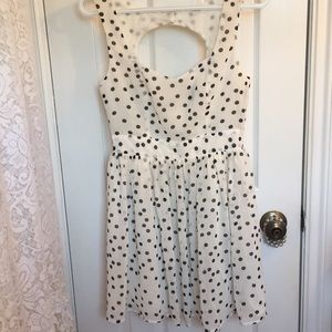 Forever 21 white polka dot dress size small